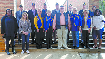 Members of the American Legion (AL) Auxiliary and AL Post 82 have been vital in the planning of the Military Extravaganza planned for April 9, 2017, at Shelby High School. Pictured are Club Miracle officers along with AL Auxilary and AL Post members. Fron