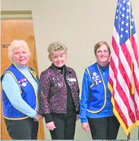 Pictured (L-R) are Vivian Weaver, Shirley Thompson, and Auxiliary Unit 82 President, Linda Quinlan.