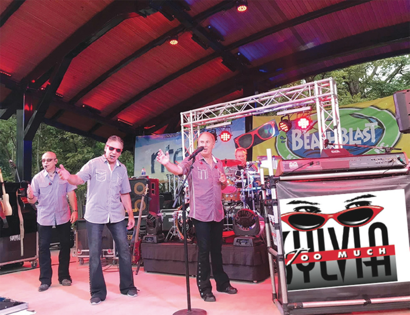 TOO MUCH SYLVIA, the 2019 Carolina Beach Music Association's Group of the Year, will perform concert on August 22. The beach party starts at 6 p.m.