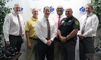 Left to right: Allen Kniceley, Wes Westmoreland, Jason Hurst, Rodney Borders, Lieutenant Steve McKee, and Ronny Funderburke.