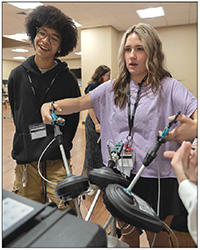 Tristian Ballard and Caroline Sparrow, Kings Mountain high school students at GWU!