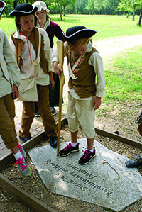 Standing in the footsteps of Revolutionary War soldiers.