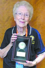 This appreciation plaque to The Kings Mountain Herald\'s Editor Lib Stewart was presented at the 2016 American Legion World Series.