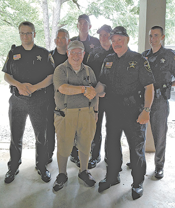 Officers pictured (l-r) are Will Stroupe, Mark Blanton, Derek Toney, Jonathon Sperling, Billy Byers, and Jonathan Conner.
