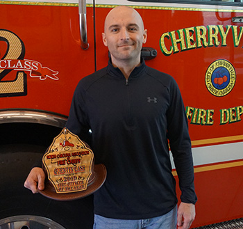 Cherryville\'s Quentin Cash, Shelby FD Battalion Chief and the 2019 winner of the NC Fire Officer of the Year Award.