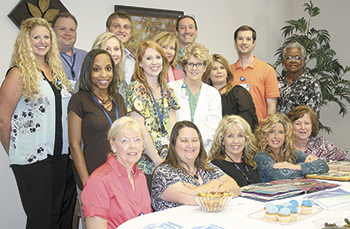 Members of Hospice staff and volunteers gather together to celebrate the 30th Anniversary of Hospice Cleveland County.