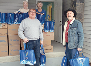 Volunteers Kathy Grigg, Margaret Ledford, Jimmy Bridges, and Ray Ledford.