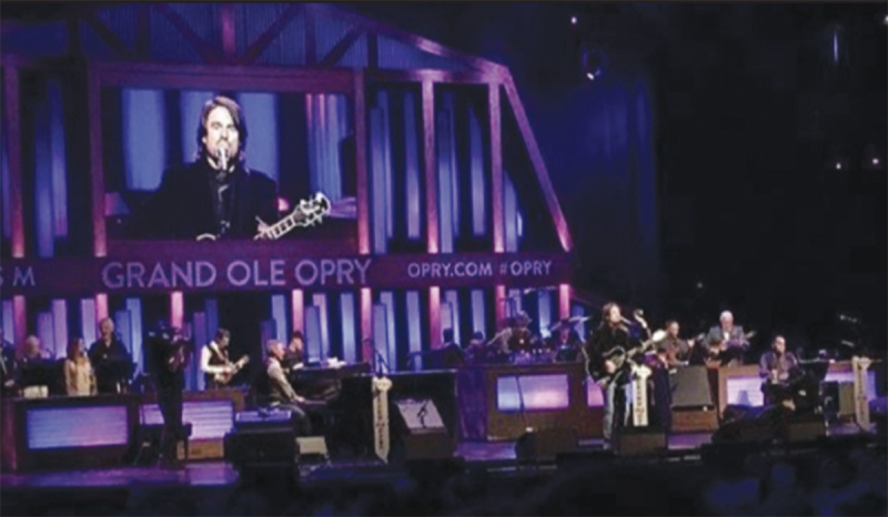 Jimmy Wayne performing his 224th show on the Grand Ole Opry stage.