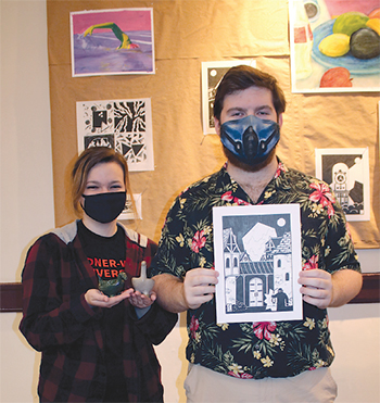 For Chris Dover and Shaila Hart the pandemic during the past year has been hard in a number of ways. Besides all of the worries about health and social distancing, these two Gardner-Webb University (GWU) art students have had to try to find a way to learn