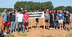 GWU student athletes volunteered time during Labor Day to help those in need of food in Cleveland County. 