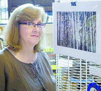 Trail Photo Competition First Place winner, Ellen Devenny, with her piece, "The Bamboo Stand". 