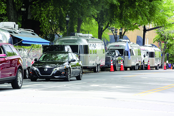The 2nd annual "Shining in Shelby" was held around the  Court Square, which included around 30 airstream campers on display in Uptown Shelby.