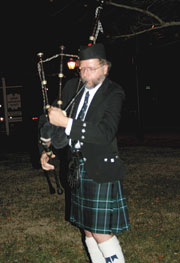 Kenneth MacCallum from Travelers Rest, N. C. plays bagpipe.