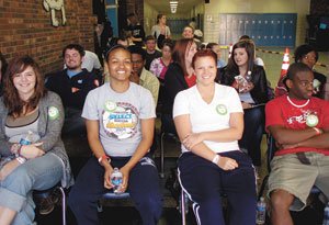 Burns High students helped in collecting 122 units of blood.  
