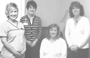 Left to right: Jennifer Williams, Anzie Horn, Director, Debi Curry, Cindy Cook