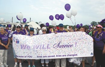 We Will Survive...Cancer survivors and supporters filled the fairgrounds.