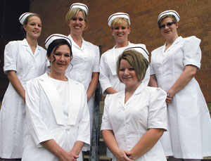 Front row, left to right: Jenny Birt, Brandi Bowen; 2nd row, left to right: Kelsey Smith, Gina Spangler, Charis Farmer, and Wendy Hodge.