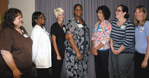 Catrina Hollifield, Velma Thompson, Tracy Szymborski, LaTonia Hopper, Founder and Coordintror, Becky Wall, Haley Cook, and Paula Vess.