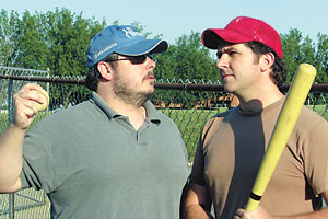 Pictured above (left) Joseph Hurdt plays the role of Michael, and Jonathan Foust plays the role of Don.