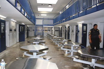 B Pod of the new jail annex facility, that will house 56 inmates. The facility also has handicap capabilities.
