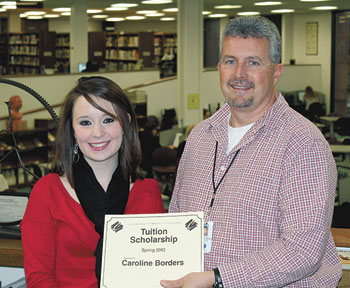 Caroline Borders with Assistant Admissions Coordinator, Chris Osborne
