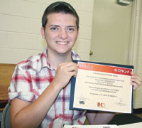 Christian Mullis was shocked and surprised to find out that he was the recipient of the $5,000 Steve Porter Memorial Scholarship.