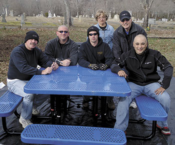 Volunteers from Clearwater Paper, Cleveland County Sheriffâ€™s Department and Kiwanis Club assembled tables and benches.