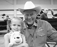 Cody Swink, son of Mark Swink is pictured with Forrest L. Wood during the expo a the FLW Cup that was held recently in Georgia.
