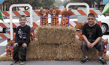 Brothers, Parker (left) and Dalton were excited about winning their trophies.