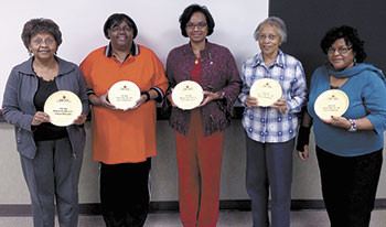 Ambassador Awards Winners, pictured from left to right: Cathy Howell, Sharon Camp, Jackie Woody, Sarah Mask and Lendra Phillips