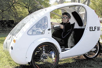 Dr. Philip Jiamachello in his ELF mobile.