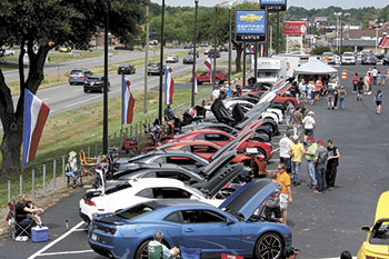 Spectators and car enthusiasts enjoyed the great variety of cars on display.