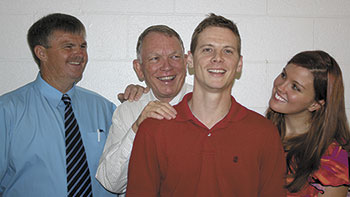 David Piercy, Bill Cole, Ron Bagwell Jr, and Ron's wife, Amber