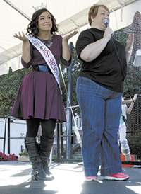 Rachel Mower "Miss Shelby Outstanding Teen" is introduced  to the crowd.