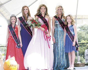 Older Pageant Winners (L-R) â€“  Junior Miss â€“ Avery Nicole Philbeck; Young Miss â€“ Maria Jane Kiser; Grand Majestic â€“ Ashlyn Kate Stoker; Teen Miss â€“ Natalyn DeAnne King and Little Miss â€“ Carter Grice Blanton.