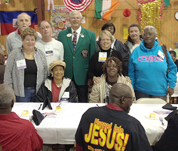 Standing L to R is: Richard Anderson, Dale Lieser, Shelby Lion Dave Titus, Dorothy Hopper, and Connie Collins Standing Front: Janice Anderson, Lucy Plyler, and Lizzie Hopper