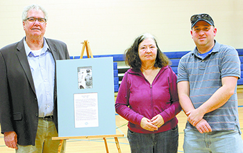 The family of Dennis Ledford was recognized during the dedication  ceremony for the family\'s gift to renovate the lobby area of the new teen center.  Pictured, From left to right: Greg Ledford, Becky Street Ledford and Brad Ledford.