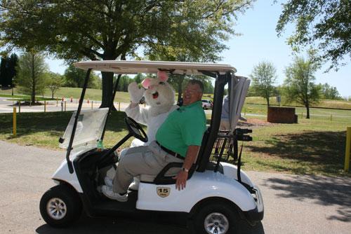Easter Bunny getting a ride...